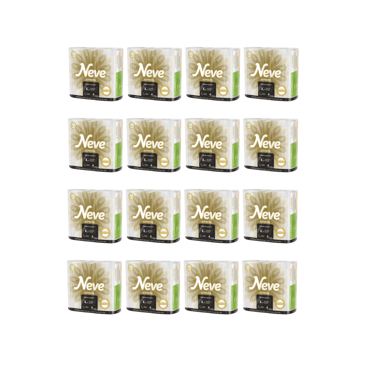 Papel Higiênico Folha Tripla 16x4 Neve